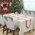 thumbnail image 4 of Christmas Tree Chair Covers Set of 8 Snowman Winter Red Birds Snowflakes Grey Chair Back Covers Stretch Removable Washable Slipcovers Protector for Dining Room Kitchen Party Decor, 4 of 5