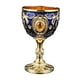 thumbnail image 3 of Copa de agua en relieve, taza de metal, vajilla, regalo, mini taza para beber Dorado azul profundo, 3 of 9