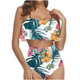 thumbnail image 2 of Pisexur Tankini Swimsuits for Women Tummy Control Two Piece Bathing Suits Ruffled Flounce Tankini Top with High Waisted Bottom Bikini Set, 2 of 6