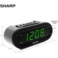 thumbnail image 4 of Digital Alarm with AccuSet - Automatic Smart Clock, Never Needs Setting - Great for Seniors, Kids, and Everyone who Doesn't Want to Set a Clock! Silver Case with Green LEDs, 4 of 4