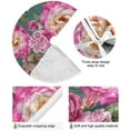 thumbnail image 2 of FMSHPON Watercolor Rose Xmas Christmas Tree Skirt Stand Mat for Holiday Party Decoration Indoor Outdoor 36 inches, 2 of 6