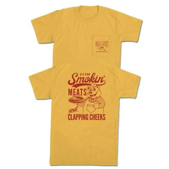 Old Row The Smokin' Meats Pocket Tee - Short Sleeve - Mustard