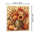 thumbnail image 2 of DIY Autumn Pearl Painting Kit, 8"x8" Fall Diamond Art Pumpkins Bead Crafts Home Decor for Adults, 3D Sparkling Sunflowers Animals Artwork with Frame Seasonal Wall Art Beginner DIY Party, 2 of 6
