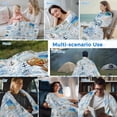thumbnail image 5 of Blue Coastal Cooling Blanket,Lightweight Breathable Summer Throw Blanket with Double Sided Cold Effect,Turtle Nautical Anchor Octopus Starfish Coral Picnic Blankets Bed Sheet for Hot Sleepers 40"x60", 5 of 8