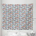thumbnail image 1 of Colorful Tapestry, Memphis Style Geometric Composition with Half Circles Plus Sign Dots and Squares, Fabric Wall Hanging Decor for Bedroom Living Room Dorm, 5 Sizes, Multicolor, by Ambesonne, 1 of 1