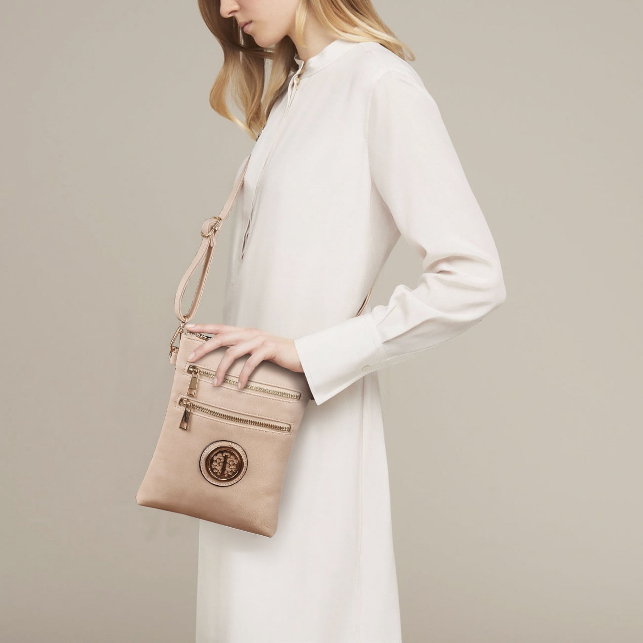 Dasein Medium Crossbody Bags for Women Handbag Lightweight Crossbody Purses with Multi Pockets