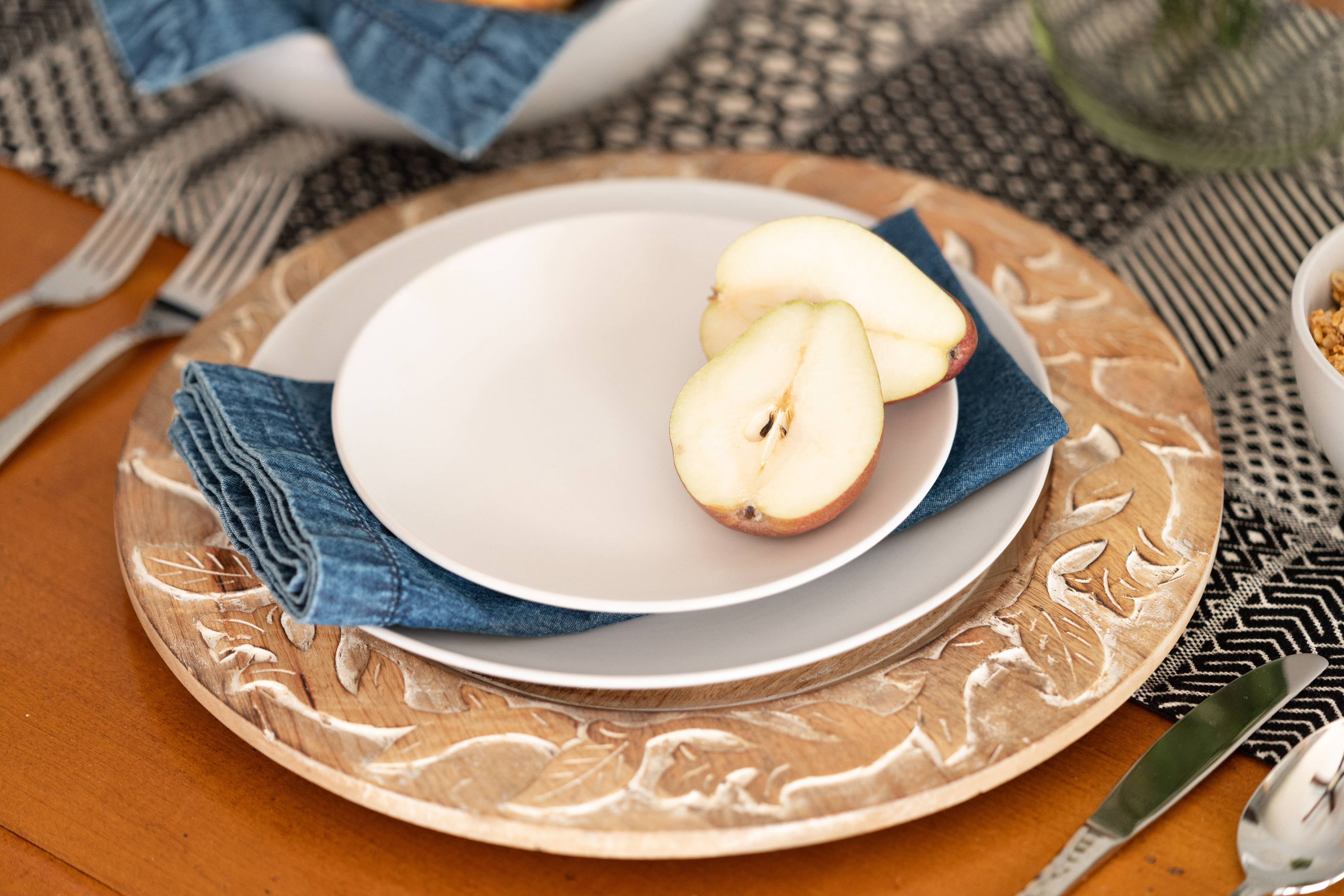 10 Strawberry Street Wazee Matte 10.5" Coupe Stoneware Dinner Plate, Set of 6, White