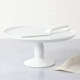 thumbnail image 5 of Martha Stewart 12" x 5.7" Stoneware Cake Stand W/Server - White, 5 of 5
