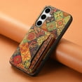 thumbnail image 6 of for Samsung Galaxy S24 Plus Luxury Premium PU Leather + TPU Case with 3 Card Slots, Kickstand Back Case Floral Pattern Skin-Friendly Shock-resistance Cover for Samsung Galaxy S24 Plus, Autumn, 6 of 6