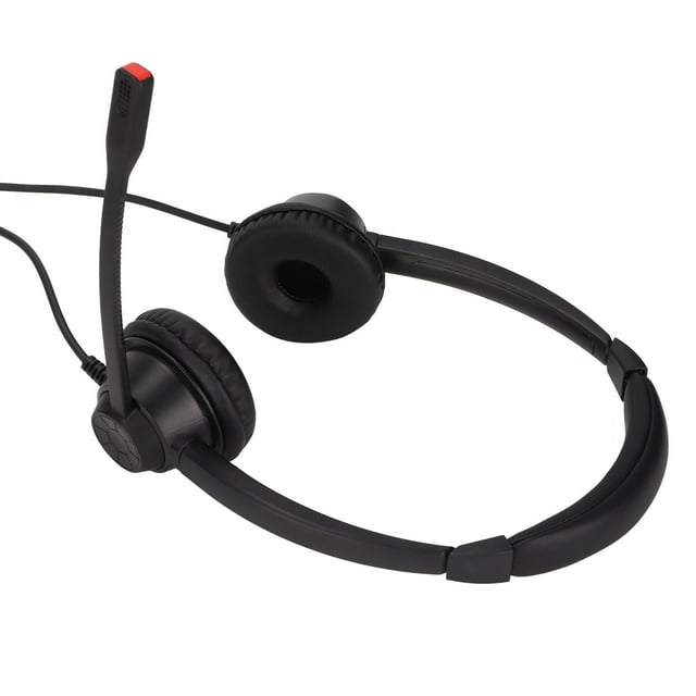 Calling Headset, Dual Ear Office Headset Ultra Light ABS for Call Centers