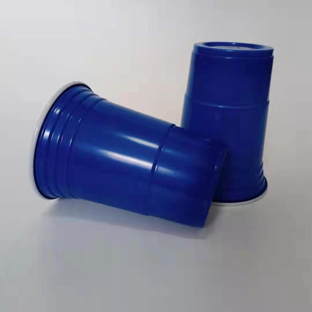 Vaso de plástico desechable convencional de dos colores ps Copa de tenis de mesa Copa de fiesta no tóxica de dos colores
