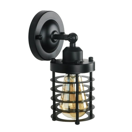 

3 Pack Industrial Wall Light Mini Vintage Metal Wall Lamp Fixture Black Retro Light for Porch Hallway Bedroom Bathroom E26 Base