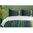 thumbnail image 4 of Ambesonne Travel Duvet Cover Sets, Exotic Jungle Scene in Japan, 2-Queen, Hunter Green and Umber, 4 of 7