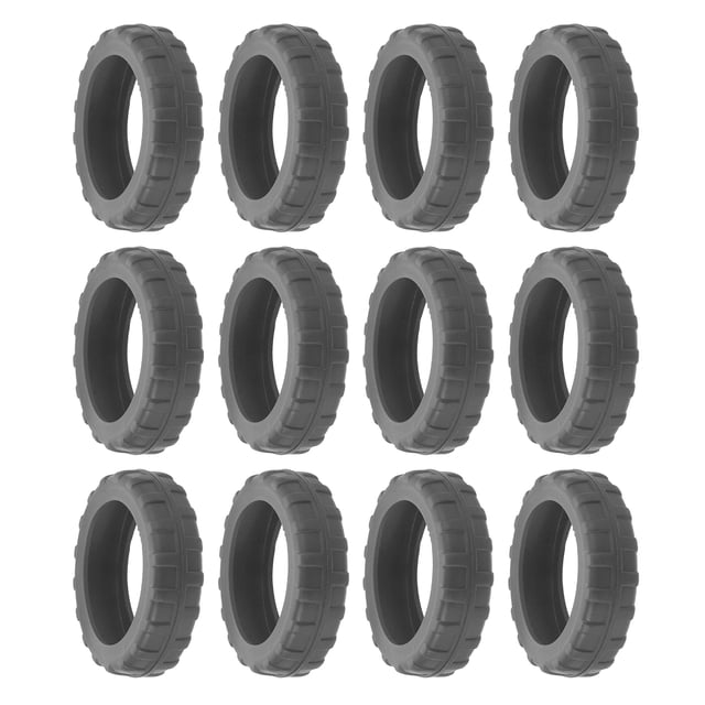 Unique Bargains Housse de Roues de Valise, Lot de 12 Housses en Silicone pour Roues de Bagage Cabine, Housses de Roues de Valise, Gris
