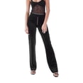thumbnail image 2 of Pantalones largos de terciopelo para mujer Sunloudy, pantalones de corte de bota con cremallera de cintura alta para mujer de estilo informal de primavera y otoño Sunloudy moda, 2 of 6