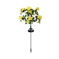 thumbnail image 2 of Solar Powered Garden Stake Light, 27.5in Outdoor Artificial Azalea Lawn Light, Waterproof Metal Pathway Decor, 1-Pack, 2 of 7