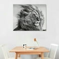 thumbnail image 3 of PIKWEEK  YP0950 Lion Wall Art Brown in Black and White Canvas Wall Art Framed Animal Canvas Prints Painting Pictures Ready to Hang for Living Room Bedroom Kitchen Home and Office Wall Decor, 3 of 5