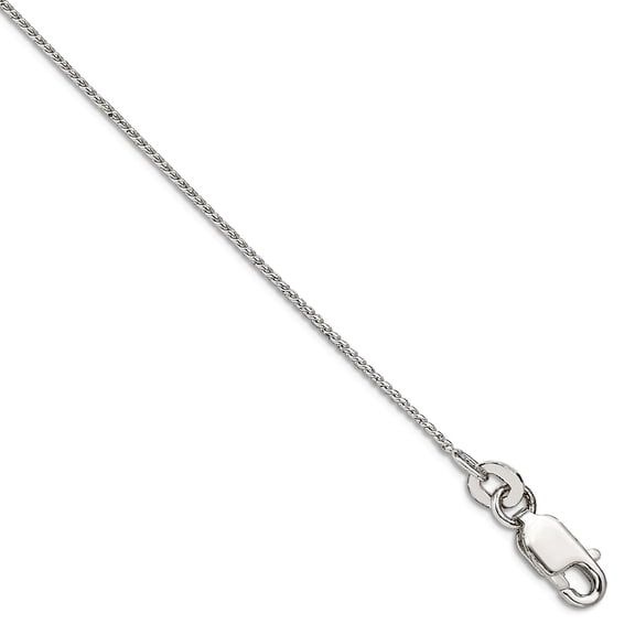 925 Sterling Silver .95mm Round Franco Chain Ankle Bracelet 10 Inch Anklet for Women and Men