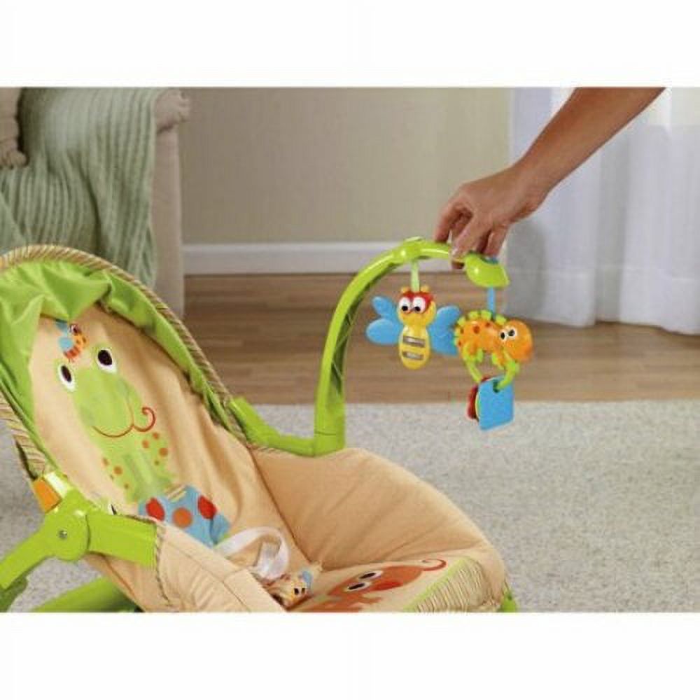 Fisher-Price Newborn-To-Toddler Portable Rocker, Green & Orange - image 2 of 6