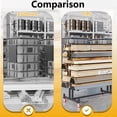 thumbnail image 4 of YOHKOH Heavy Duty 7-Tier Lumber Storage Rack, 2000lbs Pipe Rack Wood Shelves with Wheels, Freestanding Garage Workshop Organizer, Black, 4 of 8