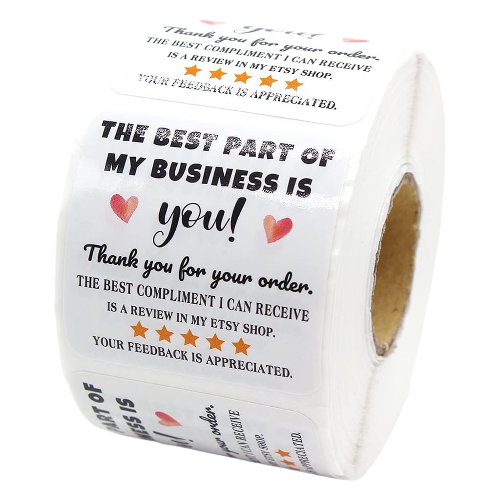 Small business thank you for ordering stickers good quality 100 stickers