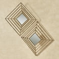 thumbnail image 2 of Modern Dacian Metal Openwork Mirrored Wall Art Set Gold 15"sq.x3.5"D Set of 2, 2 of 5