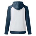 thumbnail image 2 of Vedolay Womens Tops Casual Hoodies for Women Tops Long Sleeve Loose Pullover Casual Ladies Solid Striped Crewneck Sweatshirts,Navy L, 2 of 4