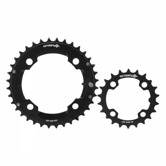 Origin8 Thruster Chainring Set 22/36t x 64/104 BCD 4-Bolt Aluminum Black