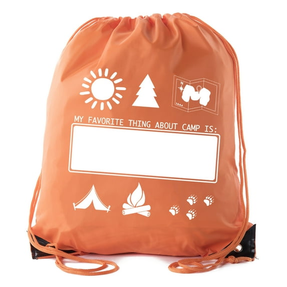 Mato & Hash Camp Drawstring Backpack for All Types of Camps and Birthday Parties