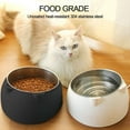thumbnail image 3 of Cuencos para gatos de acero inoxidable, cuenco inclinado para perros y gatos, cuenco alimentador de agua extraíble, antideslizante y antiderrames para perros pequeños, medianos y grandes Ormromra 220367-1, 3 of 9