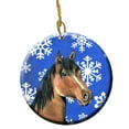 thumbnail image 1 of Horse Winter Snowflakes Holiday Ceramic Ornament, 2.81 Dia, 1 of 1