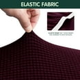 thumbnail image 3 of CHUN YI Stretch 2-Piece Checks Sofa Cover with Cushion Cover Slipcover, Loveseat, Dark Magenta, 3 of 6