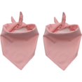 thumbnail image 1 of LAICAIW 2 Pack Pink Dog Bandana Solid Color Set Reversible Layered Cotton Customized Scarf for Small Girl Dogs, 1 of 4