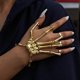 thumbnail image 4 of Punk Bracelet Skull Bracelet 2Pcs Punk Style Bracelet Skeleton Hand Bone Adjustable Five Fingers, 4 of 4