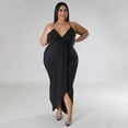 thumbnail image 2 of AURA Women Plus Size V Neck Sleeveless Midi Dress Adjustable Strap Stretch Casual Dress Summer, 2 of 6