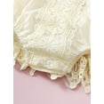 thumbnail image 6 of Mevireiy Baby Girls Boho Lace Embroidery Halter Romper Dress Tulle Backless Bodysuit,Beige,12-18 Months, 6 of 7