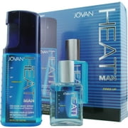 Jovan 7392954 Heat Man By Jovan Fired Up Cologne Body Spray 8.4 Oz & Aftershave Cologne 2 Oz