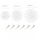 thumbnail image 4 of Juego de arreglos florales de hierro - 3 tamaños (4", 5", 6") con 6 clips - Organizador floral moderno de metal para jarrones - Diseño decorativo de rejilla circular - Acabado horneado de laca, 4 of 4