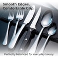 thumbnail image 2 of 24 Piece Silverware Set with Steak Knives, Stainless Steel Flatware Set for 4, Mirror Polished Cutlery, 2 of 8