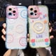 thumbnail image 2 of Bonita funda de teléfono transparente con dibujos de flores y sonrisas para iPhone 14 Pro Max 13 12 11 X XS XR 7 8 Plus, funda transparente a prueba de golpes para parejas Tan Jianjun unisex, 2 of 2