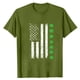 thumbnail image 3 of Ceisia Men's Loose Fit St. Patrick's Day Distressed American Flag & Shamrock Print Crew Neck T-Shirt Gifts, 3 of 4