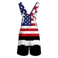thumbnail image 5 of American Flag Bib Overalls for Men Loose Fit Overalls Shorts Patriotic Coveralls Casual Outdoor Summer Festival Clothing for Independence Day and Fourth of July, 5 of 5