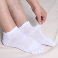thumbnail image 1 of Calcetines de malla para hombre, calcetines finos de verano de cinco dedos, calcetines de algodón de cinco dedos, calcetines de negocios de malla absorbente de sudor, 1 of 4