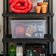 IRIS 72 Qt. Plastic Storage Bins with Lids, Stackable Storage Containers, Totes, 3 Pack