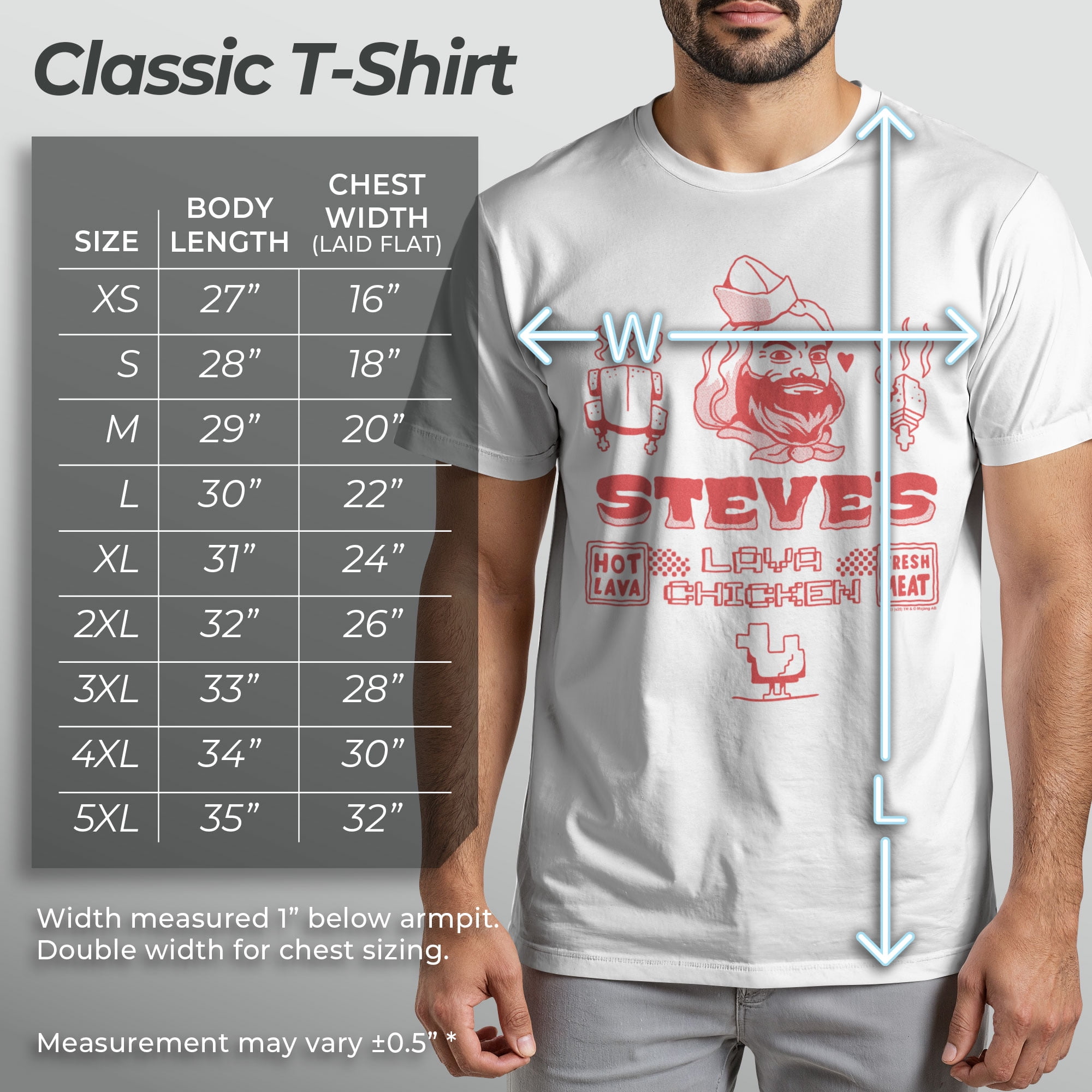 Men's A Minecraft Movie Steve Lava Chicken Graphic T-Shirt