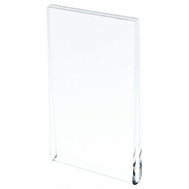 Plymor Clear Acrylic Folder-Style Sign Display Holder / Business Card  Holder, 2.5