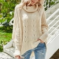 thumbnail image 2 of Fesfesfes Women Sweaters Casual Cable Pullover Bat Sleeve Loose Women Sweaters Turtleneck Sweater Plus Size $10, 2 of 9