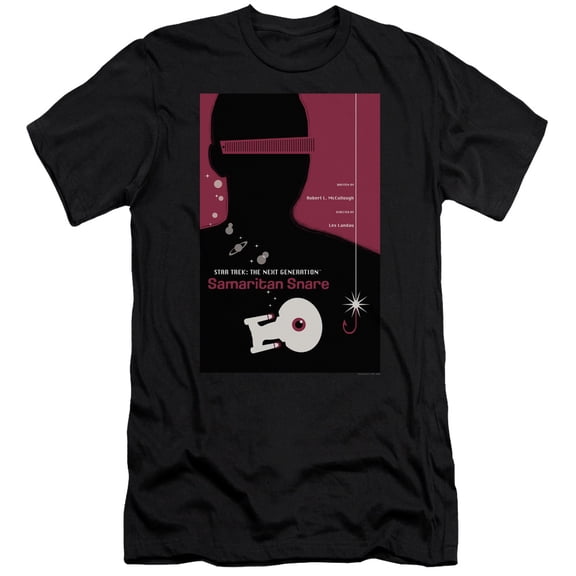 Star Trek Tng Season 2 Episode 17 Premium Canvas Adult Slim Fit 30/1 T-Shirt Black