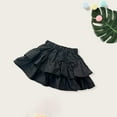 thumbnail image 4 of XQYLOS Clearence Anti-Slip Double Peplum Cake Skirt for Toddler Girls - Elastic Waist Solid Color Layered Skirt for 4-14 Years Party Photoshoot Dance Class, 4 of 4