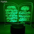 thumbnail image 1 of Nighdn Led Muslim Night Light Quran 3D Lamp Muslim Islamic Gift 7 Colors USB Bedside Lamps Desktop Church Decoration Nightlight, 1 of 4